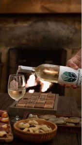 Beechwood Inn Fall Wine by the Fireplace