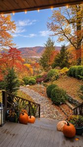 Beechwood Inn fall porch mountain view