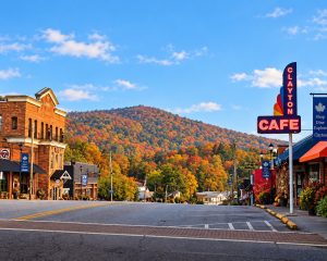 Downtown Clayton Georgia fall Main Street
