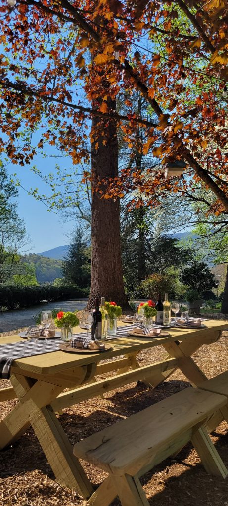 Beechwood outdoor sunset dining