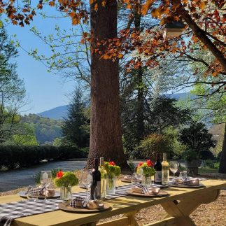 Beechwood outdoor sunset dining